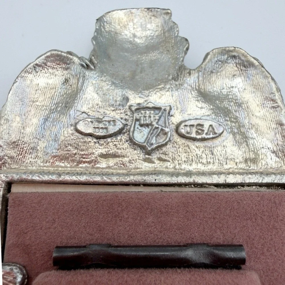 VTG Small Angel Pewter and Glass Guardian Angel Prayer Photo‎ Frame 4